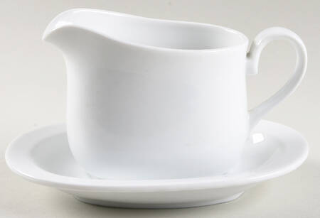 Winter Frost White (Corelle) Gravy Boat & Underplate