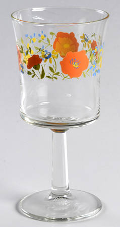 Wildflower (Corelle) Glassware Goblet