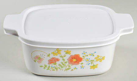 Wildflower (Corelle) 1.5 Quart Square Casserole with Lid