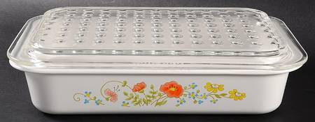 Wildflower (Corelle) 12" Fast Food Dish & Cover