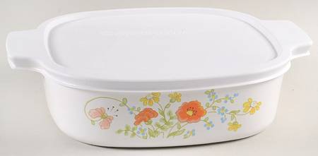 Wildflower (Corelle) 2 Quart Square Casserole with Lid