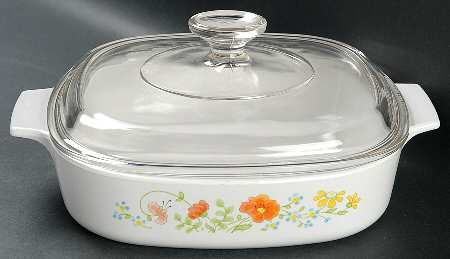 Wildflower (Corelle) 1.5 Quart Square Casserole with Lid