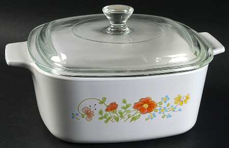 Wildflower (Corelle) 1.5 Quart Square Casserole with Lid