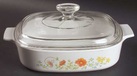 Wildflower (Corelle) 1.25 Quart Square Casserole with Lid