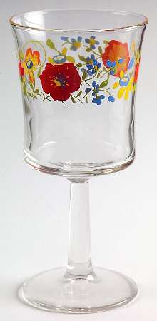 Wildflower (Corelle) 6 Oz Glassware Wine
