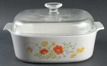 Wildflower (Corelle) 4 Quart Square Casserole with Lid