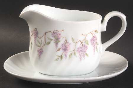 Wisteria (Corelle) Gravy Boat & Underplate