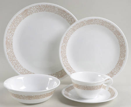 Woodland Brown (Corelle) 5 Piece Place Setting