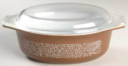 Woodland Brown (Corelle) 1.5 Quart Oval Covered Casserole