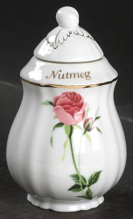 Rose Nutmet Spice Jar & Lid