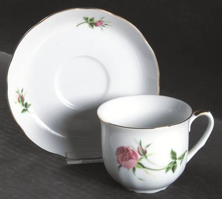 Rose Flat Cup & Saucer Set