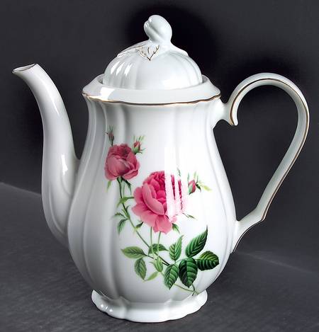 Rose Coffee Pot & Lid