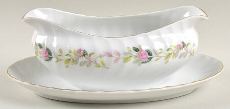Regency Rose Gravy Boat with Attached Underplate