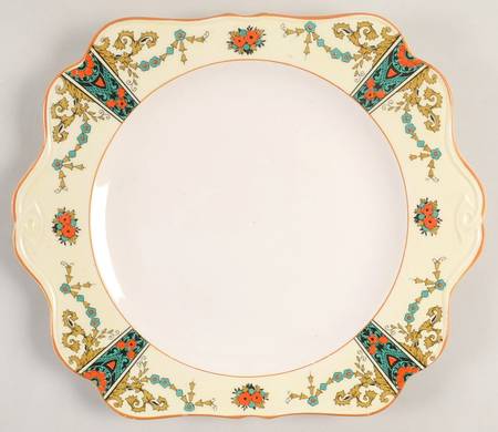 1491 Handled Cake Plate by Crown Ducal