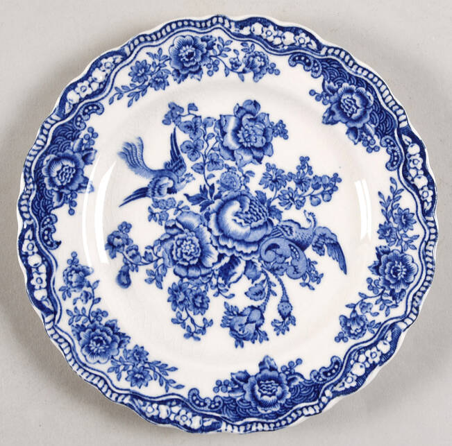 Bristol Blue Scalloped Bread & Butter Plate