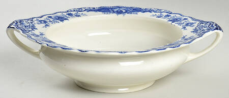 Bristol Blue Scalloped Round Vegetable No Lid