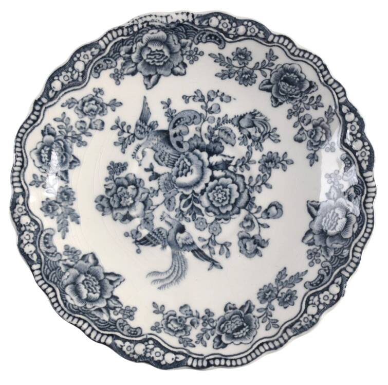 Bristol Blue Scalloped Saucer for Footed Cup