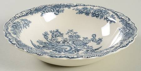 Bristol Blue Scalloped Rim Fruit/Dessert (Sauce) Bowl