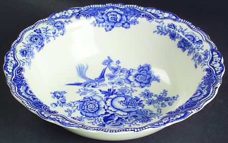 Bristol Blue Scalloped Rim Cereal Bowl