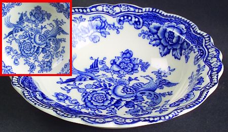 Bristol Blue Scalloped Rim Fruit/Dessert (Sauce) Bowl