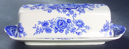 Bristol Blue Scalloped 1/4 Lb Covered Butter