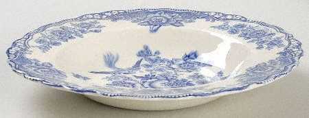 Bristol Blue Scalloped Rim Soup Bowl