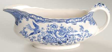 Bristol Blue Scalloped Gravy Boat