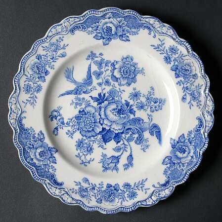 Bristol Blue Scalloped Luncheon Plate