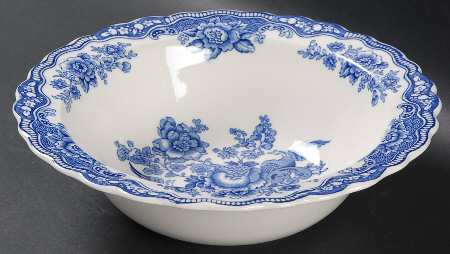 Bristol Blue Scalloped 8" Round Vegetable Bowl