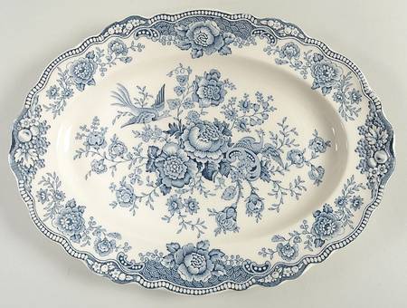 Bristol Dove Grey 12" Oval Serving Platter