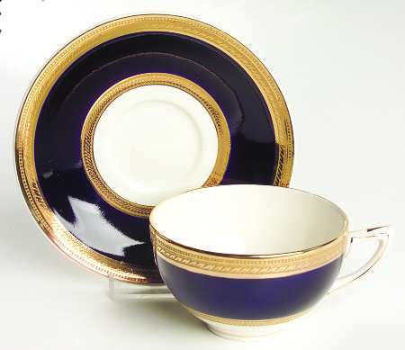 Colfax Cobalt Blue Footed Cup & Saucer Set