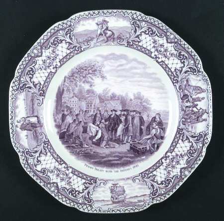 Colonial Times Mulberry (Scalloped) Dinner Plate