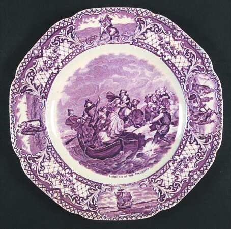 Colonial Times Mulberry (Scalloped) Dinner Plate