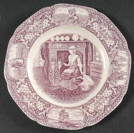 Colonial Times Mulberry (Scalloped) Bread & Butter Plate