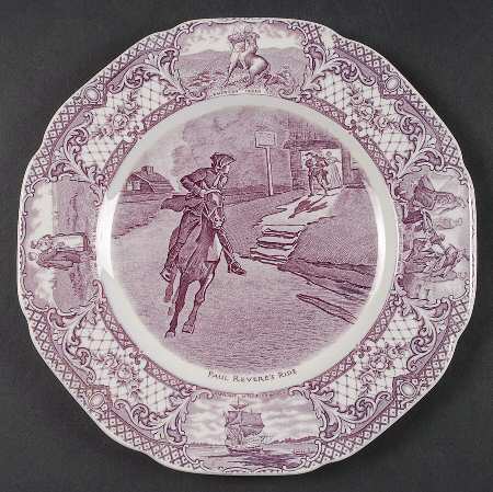 Colonial Times Mulberry (Scalloped) Luncheon Plate