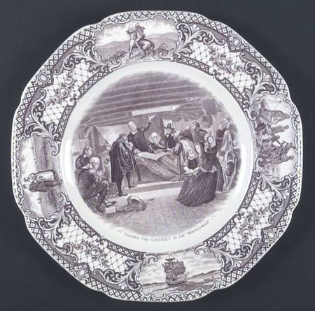 Colonial Times Mulberry (Scalloped) Dinner Plate