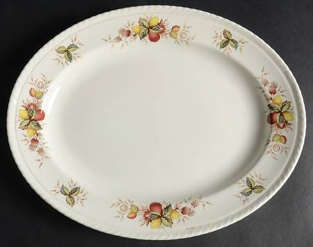 Festival 12" Oval Serving Platter by Crown Ducal