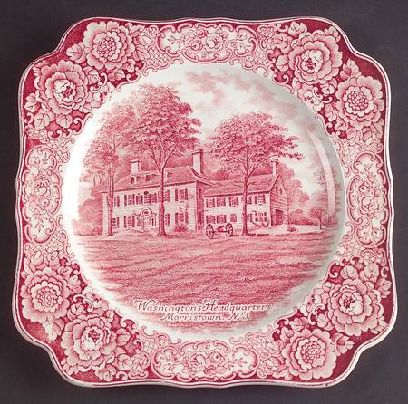 George Washington Memorial Red Square Luncheon Plate