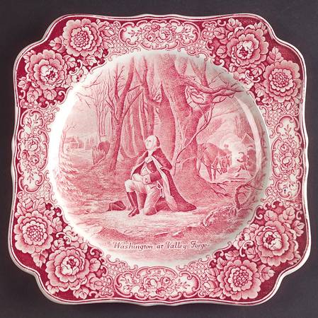 George Washington Memorial Red Square Luncheon Plate