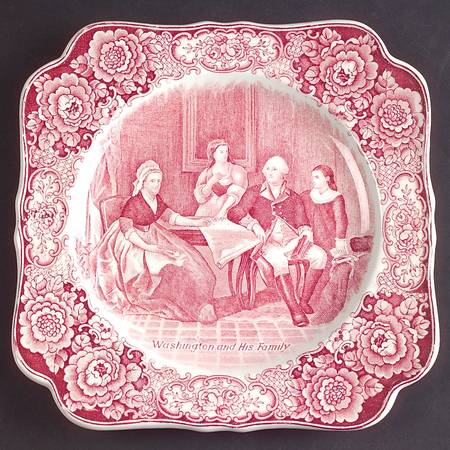 George Washington Memorial Red Square Luncheon Plate