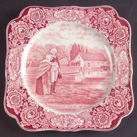 George Washington Memorial Red Square Luncheon Plate