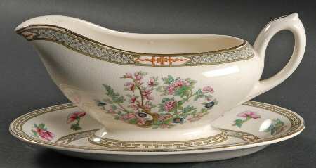 Indian Tree Gravy Boat & Underplate
