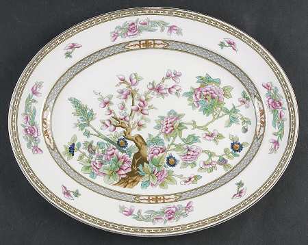 Indian Tree 12" Oval Serving Platter