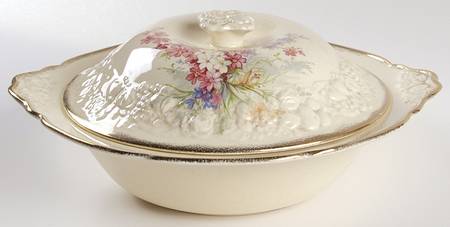 Picardy Round Covered Vegetable by Crown Ducal