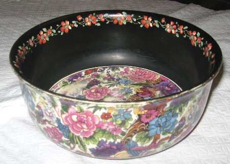 Purple Chintz 8" Salad Serving Bowl