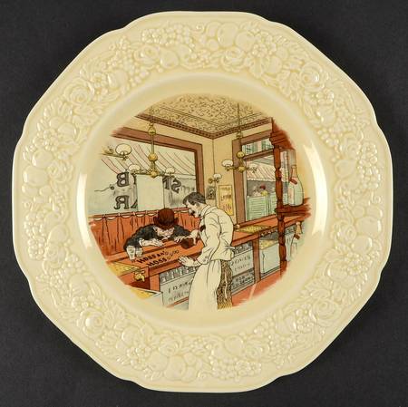 Bar Scenes (No Trim) Luncheon Plate