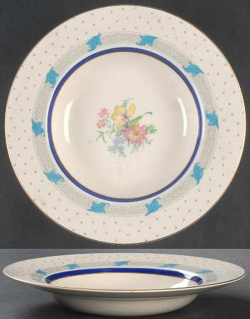 Tabor Rim Soup Bowl by Crown Ducal