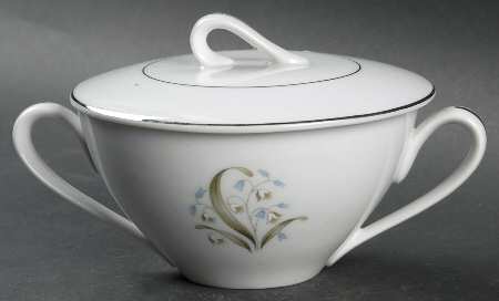 Blue Lily Sugar Bowl & Lid