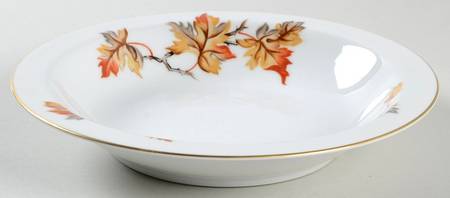 Golden Autumn Rim Soup Bowl