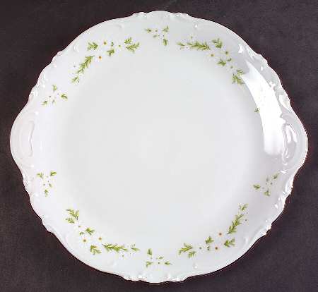 Bridal Wreath Handled Cake Plate